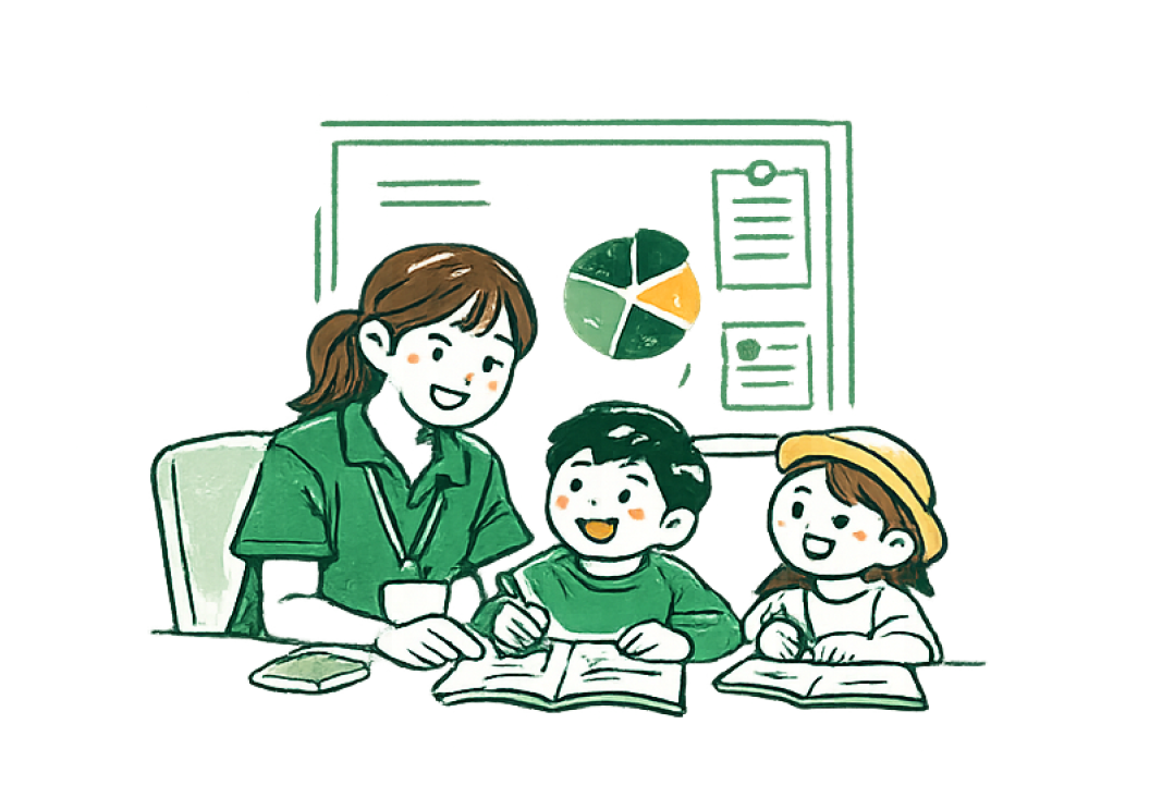 学びながら成長できる環境のイメージ
